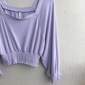 NEW Free People off-the-shoulder “Golden Tee”